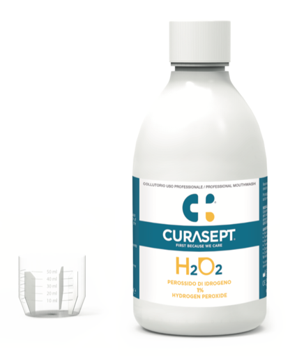Picture of Curasept Hydrogen Peroxide Mouthwash H2O2 1% 300ml