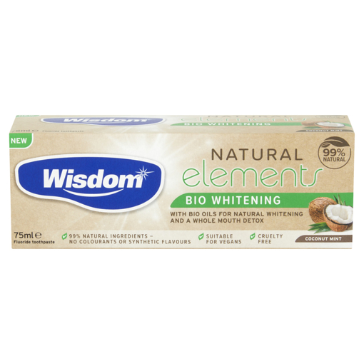Picture of Wisdom NATURAL ELEMENTS Whitening Toothpaste 75ml
