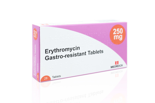Picture of Erythromycin 250mg 28 Tablets (POM)