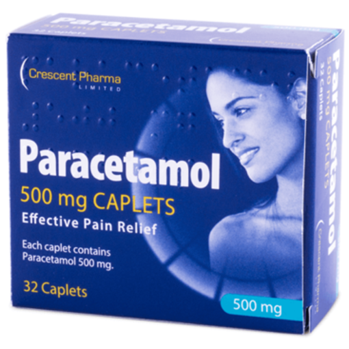 Picture of Paracetamol 500mg 32 Caplets (POM)