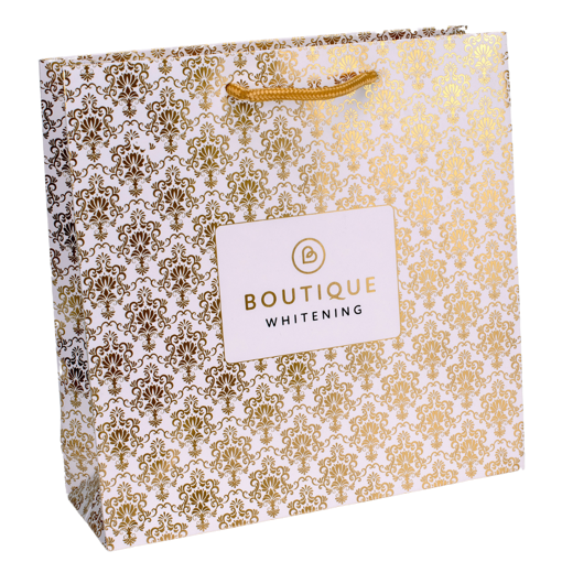 Picture of Boutique WHITE/GOLD Gift Bag