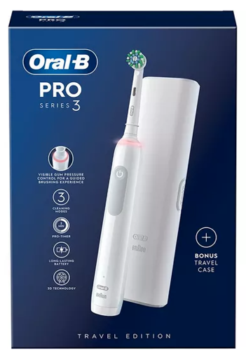 Picture of Oral-B PRO 3 3500 WHITE Cross Action & Free Case