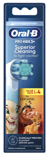 Picture of Oral B Kids Lion King 4 Pack Toothbrush Heads