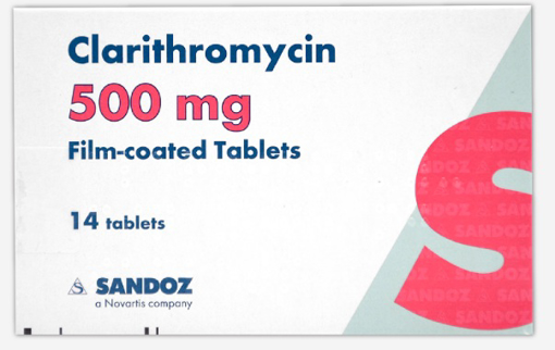Picture of Clarithromycin 500mg 14 Tablets (POM)